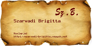 Szarvadi Brigitta névjegykártya